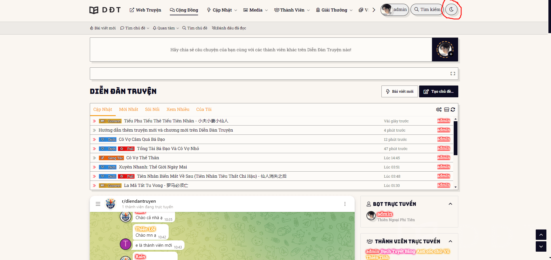 [Diendantruyen.Com] Hướng dẫn đổi giao diện trên Diễn Đàn Truyện